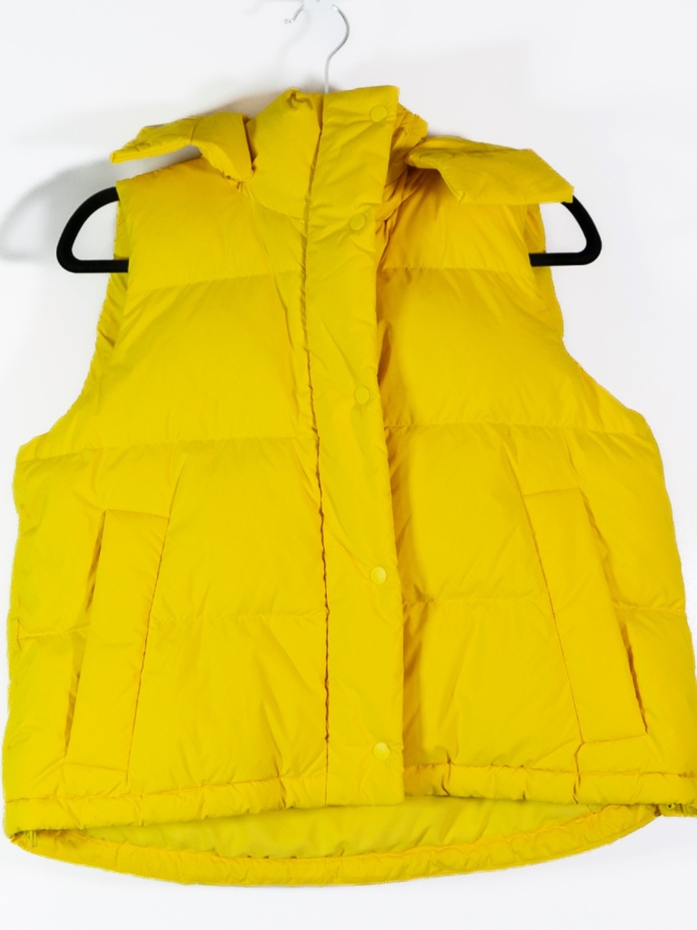 Lululemon Wunder Puff Cropped Goose Down Feather Quilt Vest Jacket Sonic Yellow